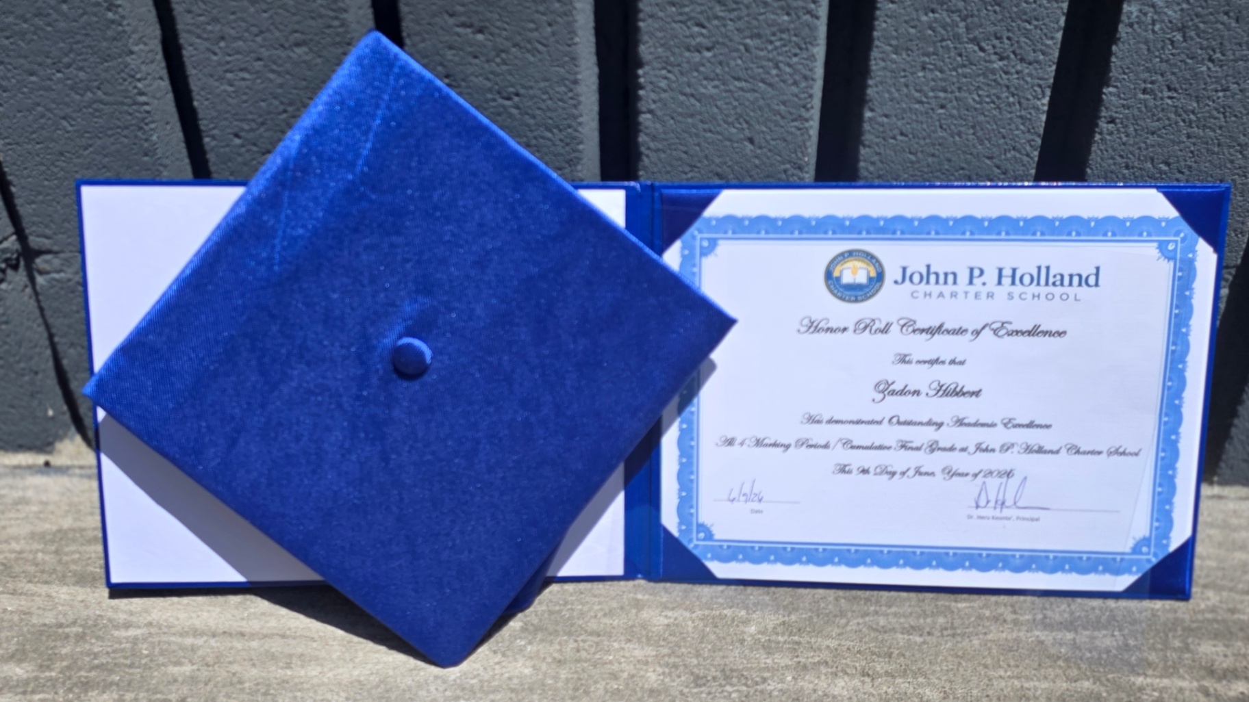 Honor Roll Certificate of Excellence