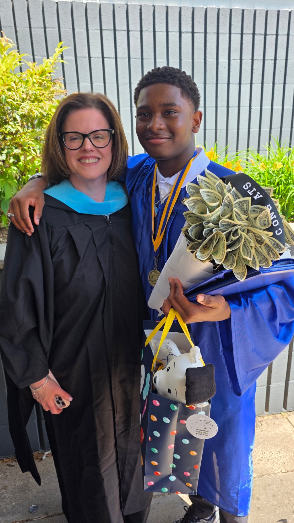 Zadon with educator — proud moment